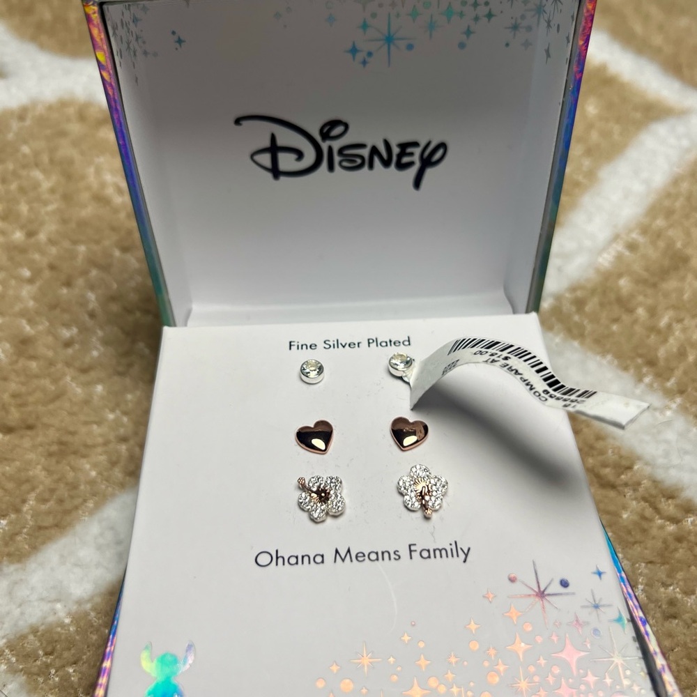 Disney Silver Plated Earring Collection, Stitch Themed